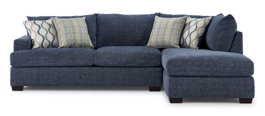 Fairmont 2-Piece Sectional with Right-Facing Chaise - Blue