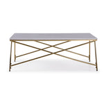 Farah 48" Coffee Table - White and Gold