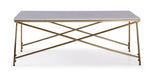 Farah 48" Coffee Table - White and Gold