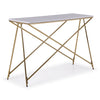 Farah 47" Sofa Table - White and Gold