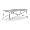 Farah 48" Coffee Table - White and Chrome