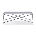 Farah 48" Coffee Table - White and Chrome