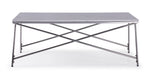 Farah 48" Coffee Table - White and Chrome
