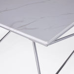 Farah 22" End Table - White and Chrome