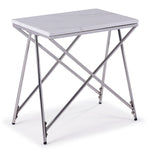 Farah End Table - White and Chrome