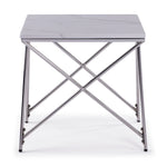 Farah End Table - White and Chrome