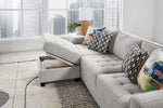 Flipp-it Sofa with Reversible Chaise/Ottoman - Platinum