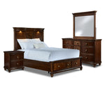 Florence 6 - Piece Queen Storage Bedroom Set - Brown