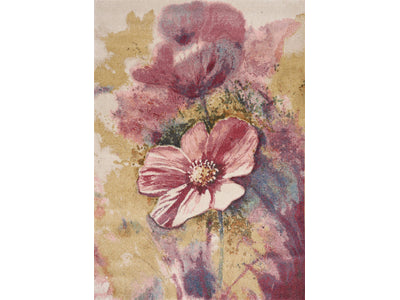 Petal Dreams 7'10" x 10'6" Poppy Design Area Rug - Pink, Blue, White