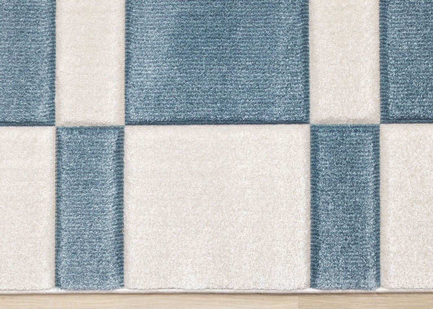 Ocean Blocks 7'10" x 10'6" Banded Rectangle Area Rug - Blue, White