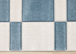 Ocean Blocks 5'3" x 7'7" Banded Rectangle Area Rug - Blue, White