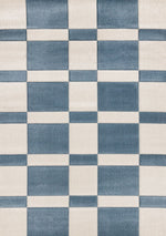Ocean Blocks 5'3" x 7'7" Banded Rectangle Area Rug - Blue, White