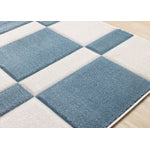 Ocean Blocks 7'10" x 10'6" Banded Rectangle Area Rug - Blue, White