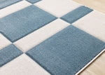 Ocean Blocks 6'7" x 9'6" Banded Rectangle Area Rug - Blue, White