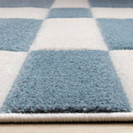 Ocean Blocks 5'3" x 7'7" Banded Rectangle Area Rug - Blue, White