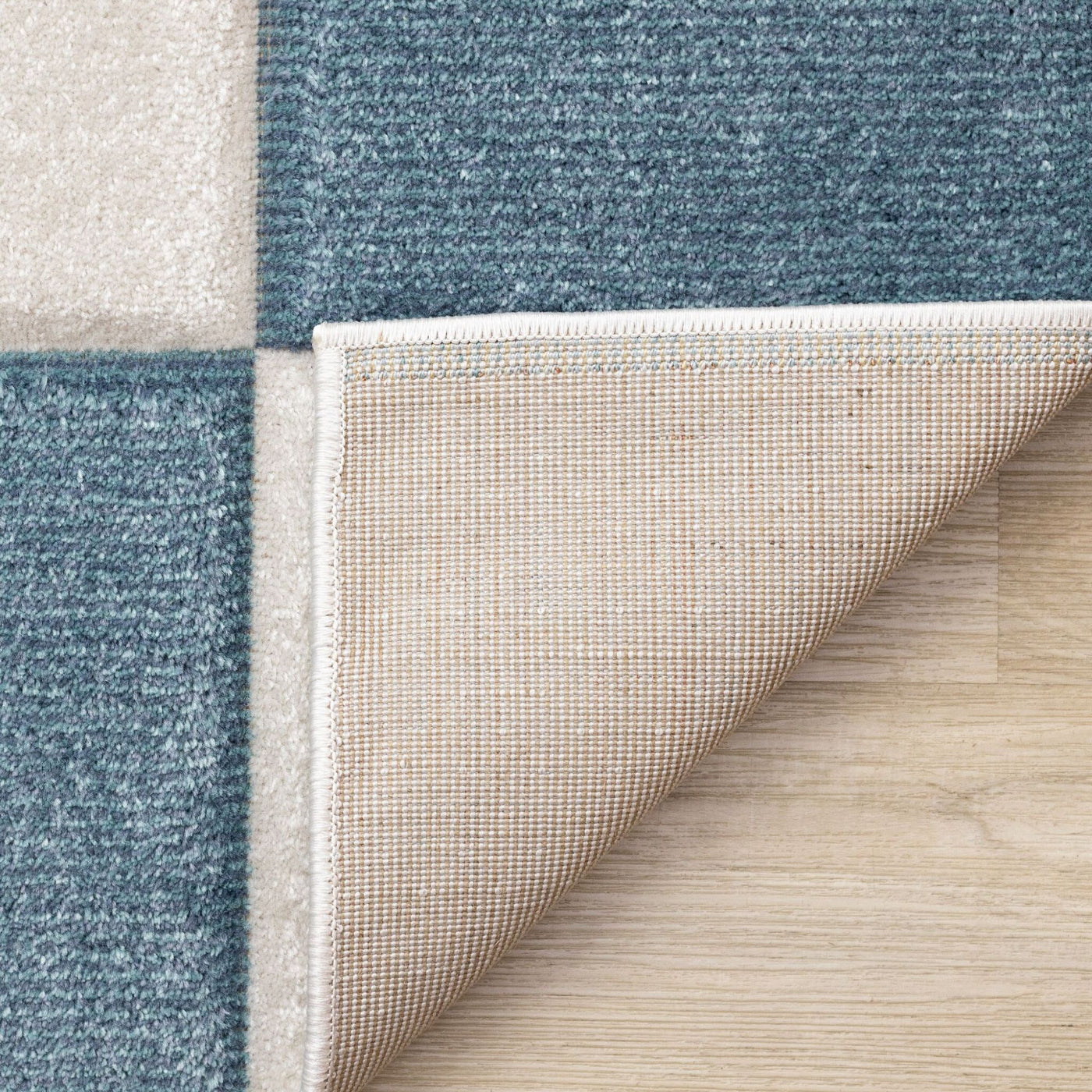 Ocean Blocks 7'10" x 10'6" Banded Rectangle Area Rug - Blue, White