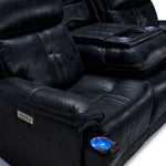 Franco Triple Power Reclining Sofa with Multimedia system - Eclipse