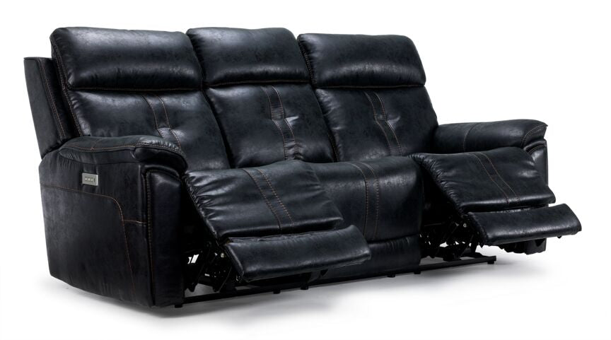 Franco Triple Power Reclining Sofa with Multimedia system - Eclipse