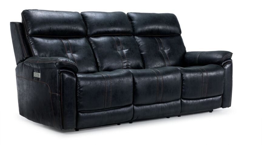 Franco Triple Power Reclining Sofa, Loveseat and Chair Set - Eclipse