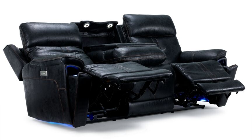 Franco Triple Power Reclining Sofa with Multimedia system - Eclipse