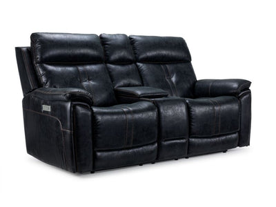 Franco Triple Power Reclining Loveseat with Console - Eclipse