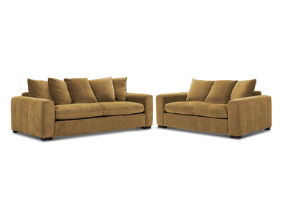 Frazer Sofa and Loveseat Set - Fennel Seed