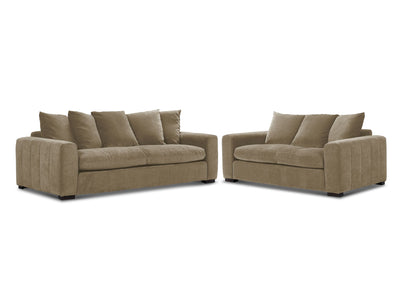 Frazer Sofa and Loveseat Set - Mushroom