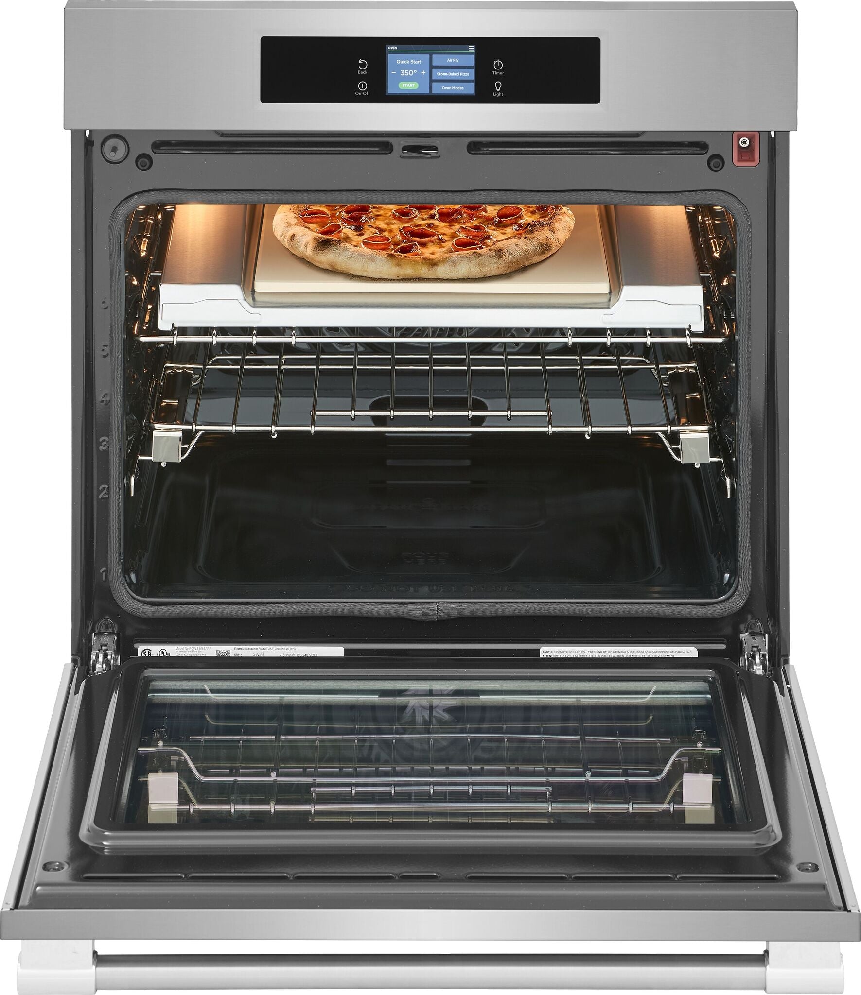 Frigidaire Professional Stainless Steel 30" Single Wall Oven with Stone-Baked Pizza Mode (5.3 Cu. Ft.) - PCWS3085AF