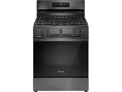 Frigidaire Black Stainless Steel Gas Freestanding Range with Air Fry (5.1 Cu. Ft.) - FCRG3083AD