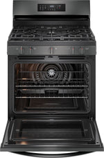 Frigidaire Black Stainless Steel Gas Freestanding Range with Air Fry (5.1 Cu. Ft.) - FCRG3083AD