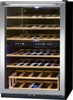 Frigidaire Stainless Steel 45-Bottle Dual Zone Wine Cooler (4.4 Cu. Ft.) - FRWW4543AS