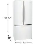 Frigidaire 31.3" (17.6 Cu. Ft.) White Counter-Depth French Door Refrigerator - FRFG1723AW