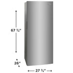 Frigidaire 27.75" 13 Cu. Ft. Stainless Steel Look Garage Ready Convertible Upright Freezer - FFUE1326AV