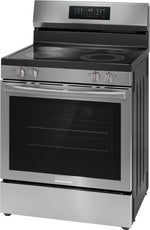 Frigidaire Gallery Smudge-Proof™ Stainless Steel 30" Rear Control Electric Range with Total Convection (5.3 Cu. Ft.) - GCREC059BF