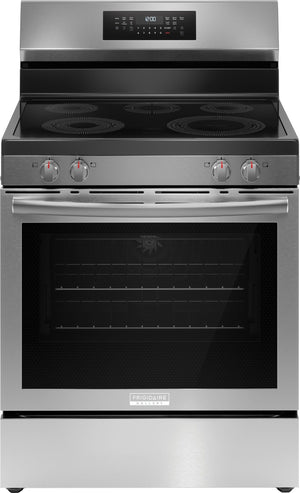 Frigidaire Gallery Smudge-Proof™ Stainless Steel 30" Rear Control Electric Range with Total Convection (5.3 Cu. Ft.) - GCREC059BF