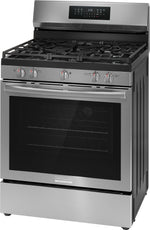 Frigidaire Gallery Smudge-Proof™ Stainless Steel 30" Rear Control Gas Range with Air Fry (5.1 Cu. Ft.) - GCRG3059BF