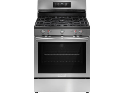 Frigidaire Gallery Smudge-Proof™ Stainless Steel 30" Rear Control Gas Range with Air Fry (5.1 Cu. Ft.) - GCRG3059BF