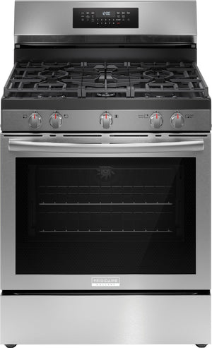Frigidaire Gallery Smudge-Proof™ Stainless Steel 30" Rear Control Gas Range with Air Fry (5.1 Cu. Ft.) - GCRG3059BF