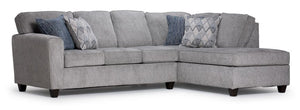 Galvan 2-Piece Sectional with Right-Facing Chaise - Grey