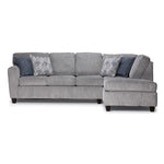 Galvan 2-Piece Sectional with Right-Facing Chaise - Grey