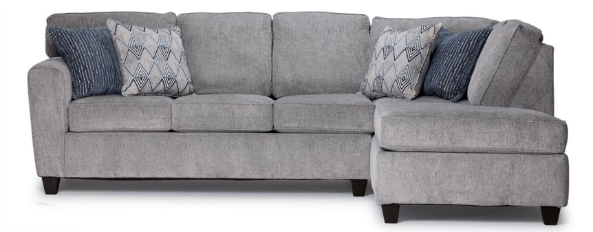 Galvan 2-Piece Sectional with Right-Facing Chaise - Grey