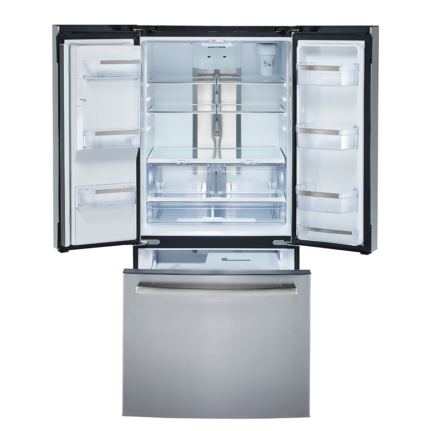 GE Profile Fingerprint Resistant Stainless Steel Bottom Mount French Door Refrigerator (24.8 cu.ft) - PFE24HYRCFS