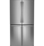 GE Profile 35.75" 28.4 Cu. Ft. Stainless Steel 4-Door French Door Refrigerator - PAD28BYTFS