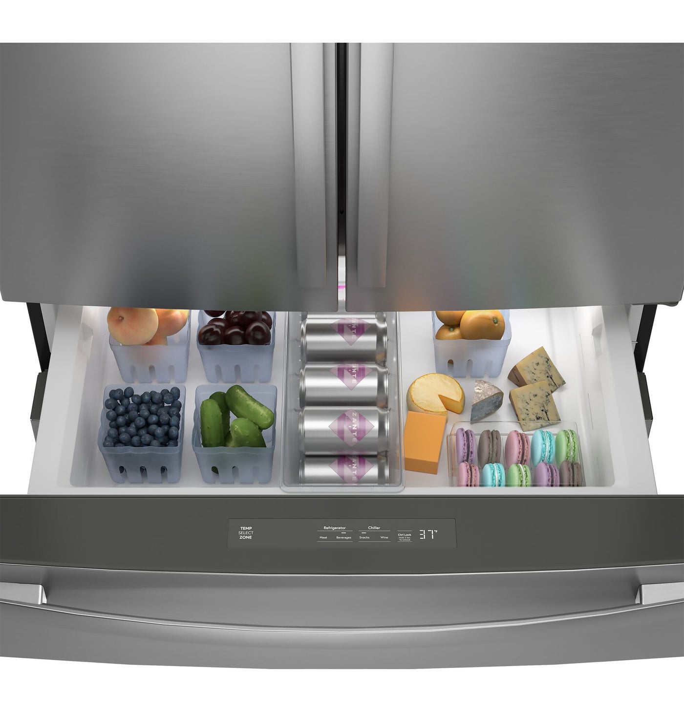 GE Profile Fingerprint Resistant Stainless Steel 4-door French Door Refrigerator (28.7 Cu. Ft.) - PGE29BYTFS