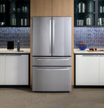 GE Profile 35.75" 28.7 Cu. Ft. Fingerprint Resistant Stainless Steel 4-door French Door Refrigerator - PGE29BYTFS
