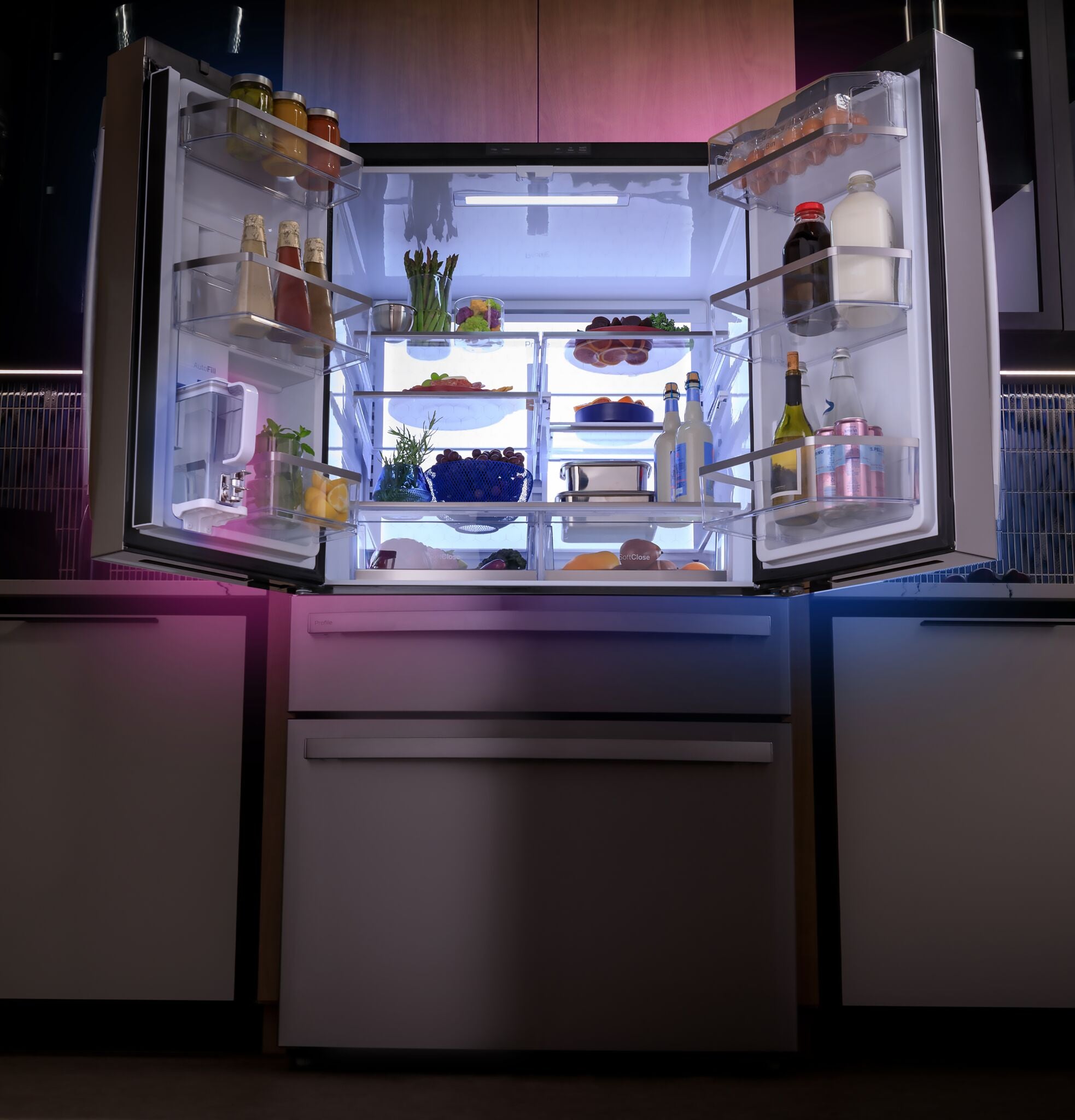 GE Profile 35.75" 28.7 Cu. Ft. Fingerprint Resistant Stainless Steel 4-door French Door Refrigerator - PGE29BYTFS