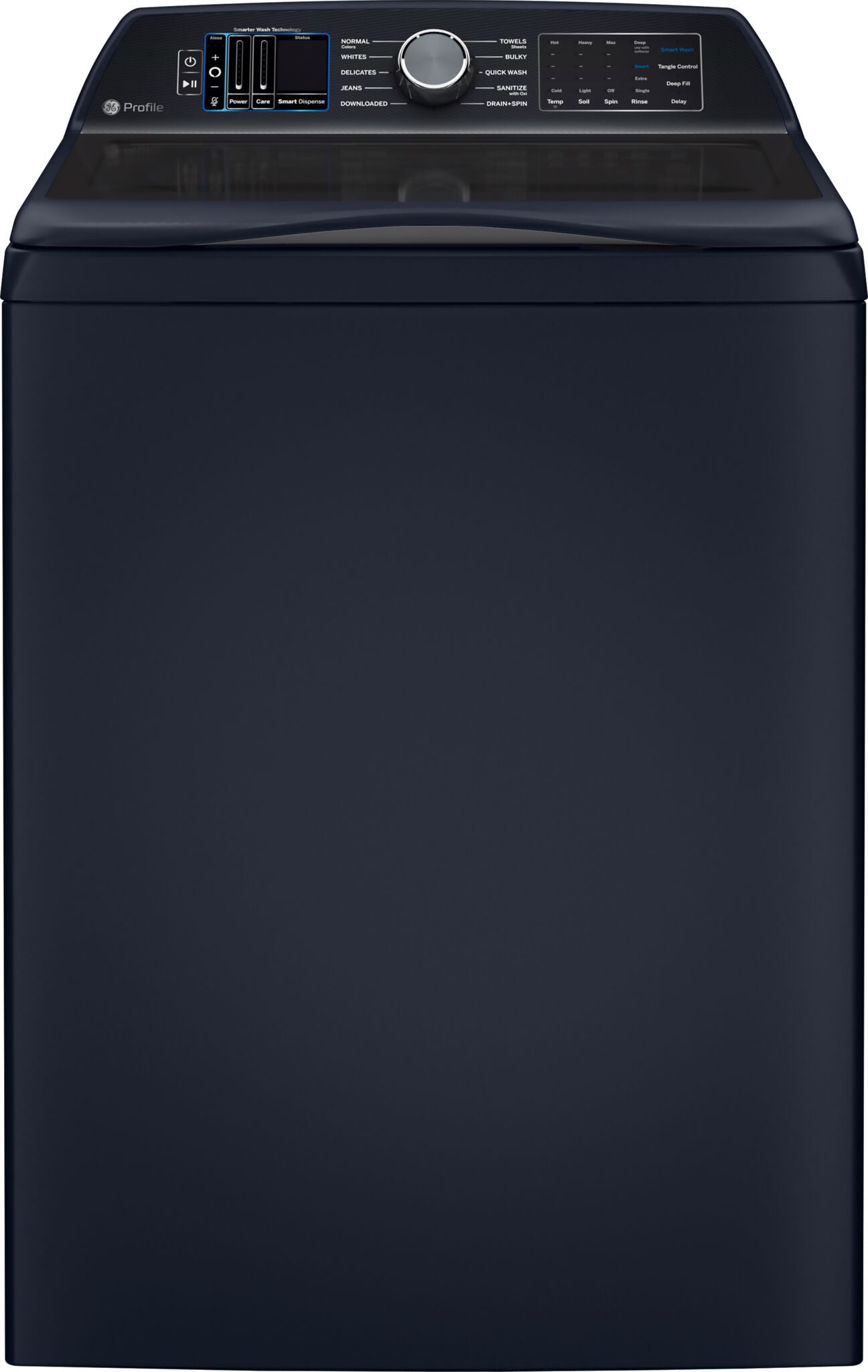 GE Profile Sapphire Blue Top Load IEC Washer (6.2 cu.ft.) & Smart Electric Dryer with Fabric Refresh (7.3 Cu. Ft) - PTW800BPWRS/PTD90EBMTRS