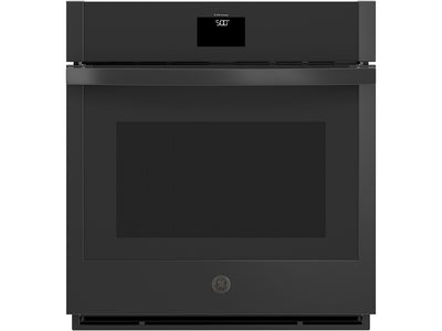 GE Black Stainless Steel 30" Built-in Convection Single Wall oven (5.0 Cu.Ft.) with No Preheat Air Fry - JTS5000DVBB