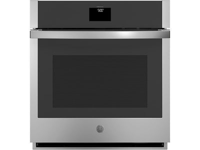 GE Stainless Steel 27" Built-In Convection Single Wall Oven(4.3 Cu.Ft.) with No Preheat Air Fry - JKS5000SVSS