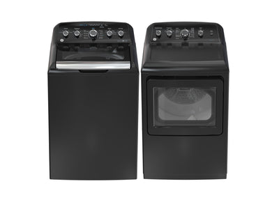 GE Diamond Grey Top Load Washer (4.9 Cu. Ft.) & Electric Dryer with SaniFresh Cycle (7.2 cu.ft.) - GTW491BMRDG/GTD49EBMRDG